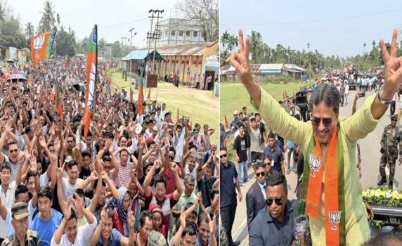ADC Polls: Tripura BJP sees massive response in nomination rally.